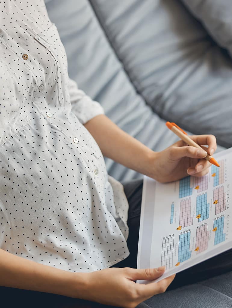 preparing for labour with an antenatal class planner