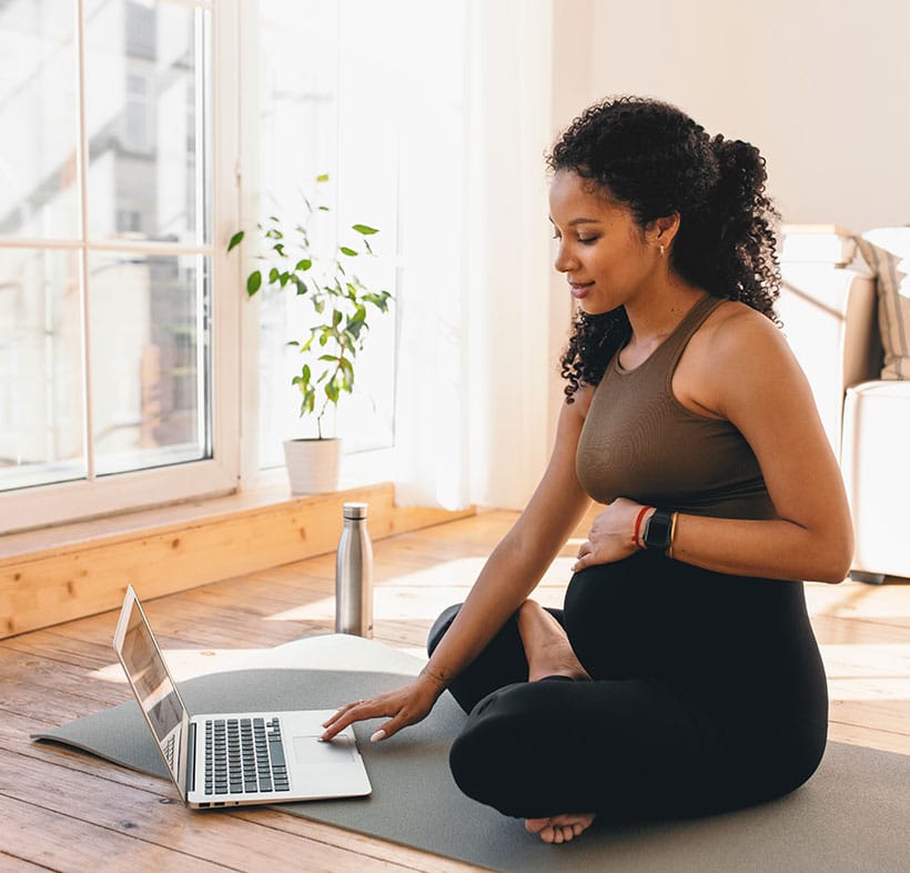 pregnancy woman online yoga