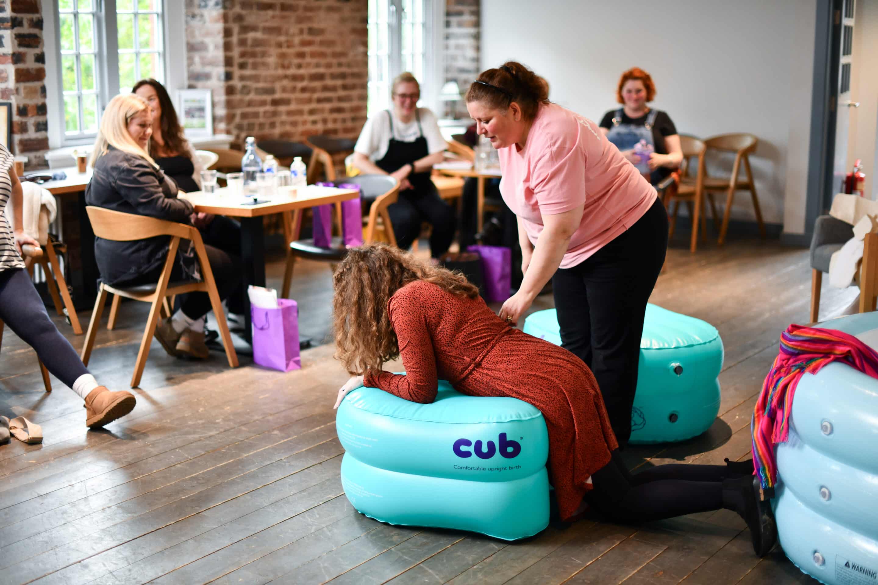 woman at an antenatal course